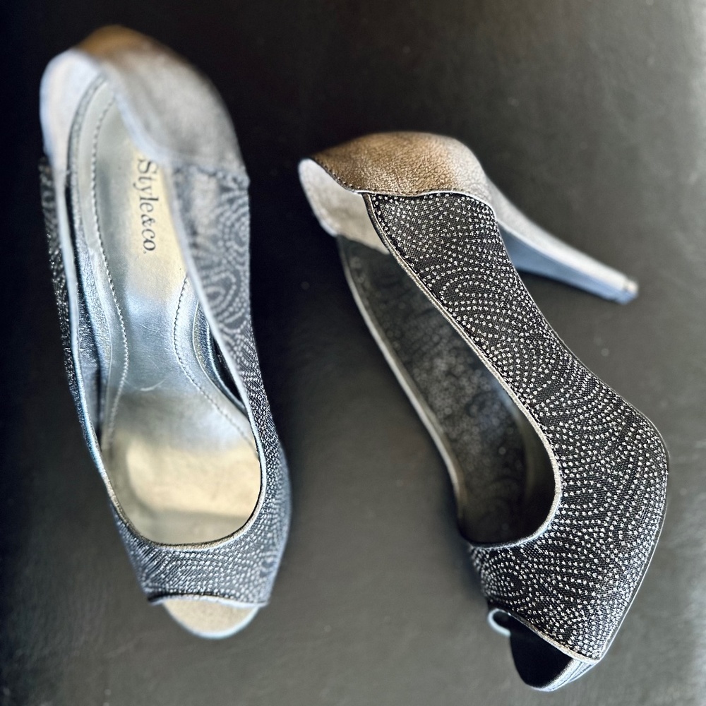 Style & Co. Sparkled Black Heels